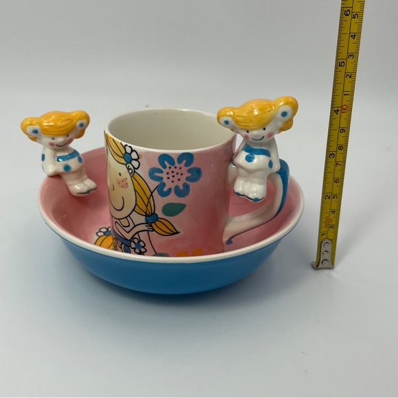 Vintage Child’s Bowl & Cup Stokes Hand Painted - Picture 13 of 13